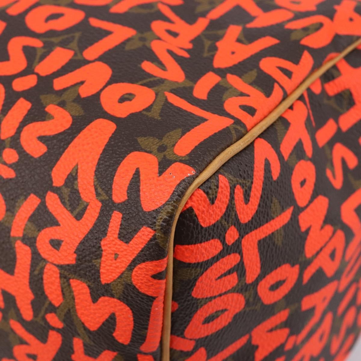 Louis Vuitton Speedy Limited Edition Monogram Graffiti Orange Canvas Handbag (Pre-Owned)