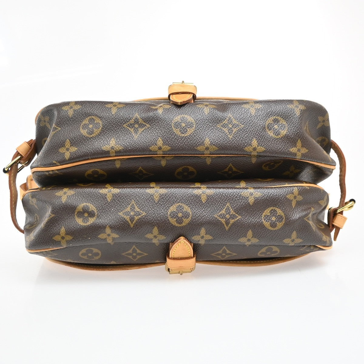 Louis Vuitton Saumur Monogram Canvas Brown Canvas Shoulder Bag Bag (Pre-Owned)