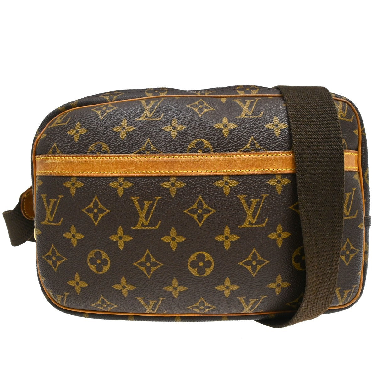 Louis Vuitton Reporter Monogram Canvas Brown Canvas Handbag (Pre-Owned)