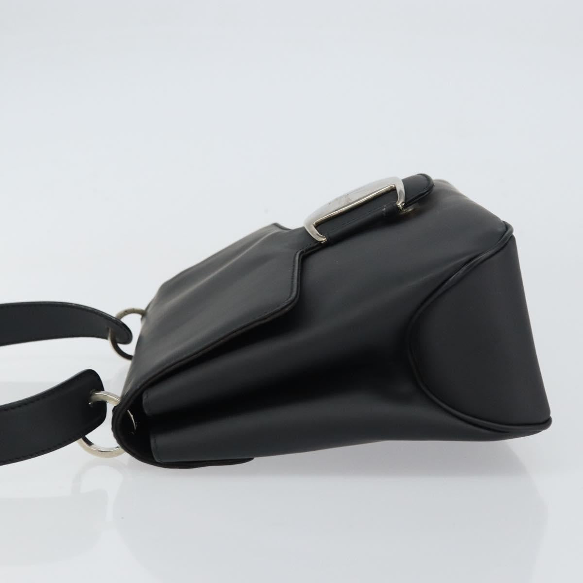 Salvatore Ferragamo Vala Leather Black Patent_Leather Shoulder Bag Bag (Pre-Owned)