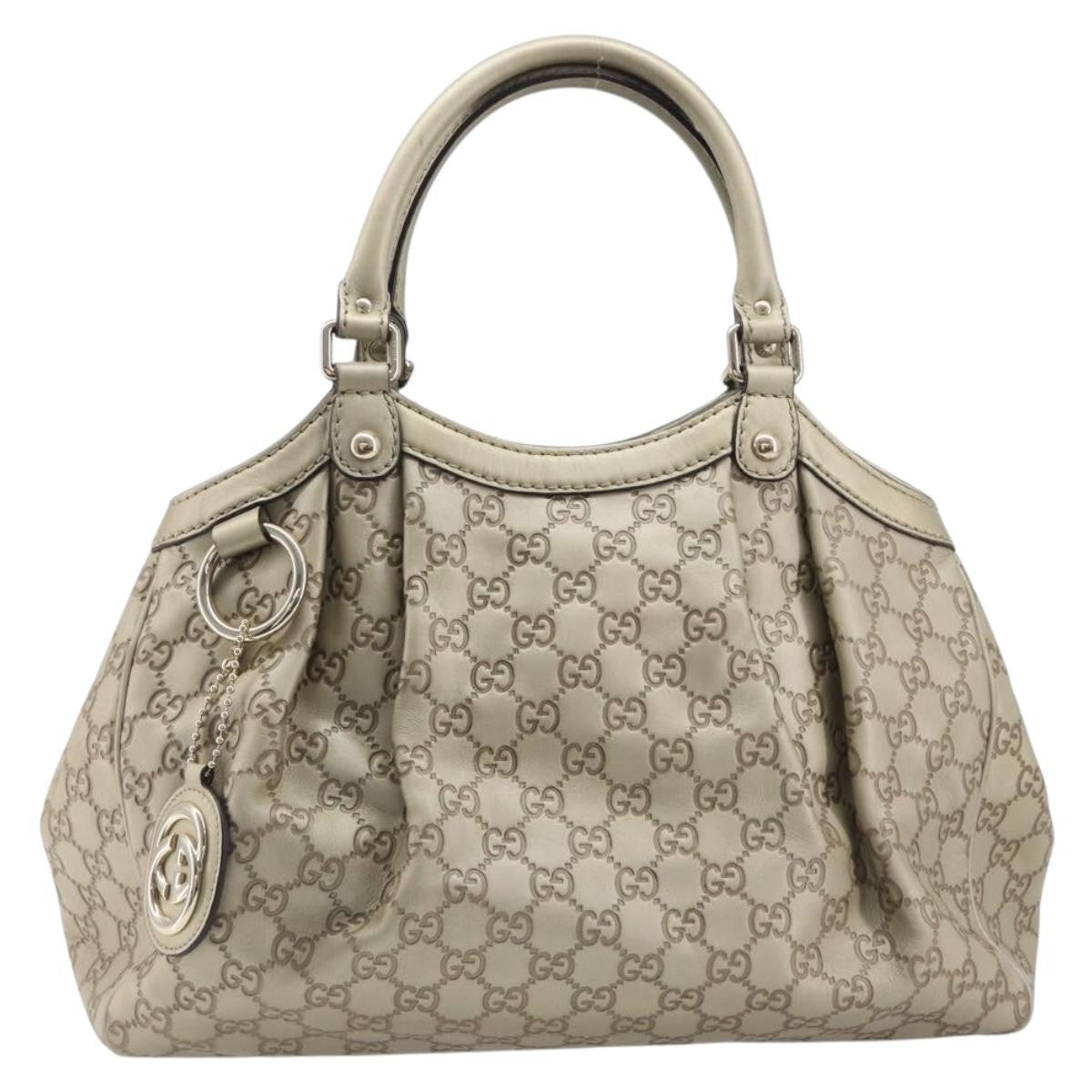 Gucci Sukey Guccissima Leather Gold Canvas Tote Bag Bag (Pre-Owned)