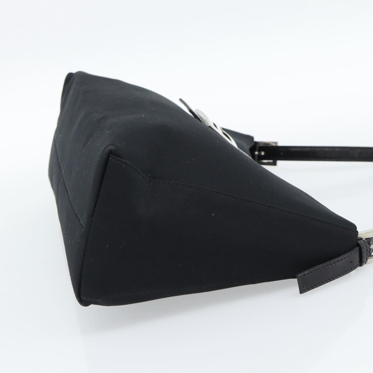 Fendi Mamma Baguette Canvas Black Cotton Shoulder Bag Bag (Pre-Owned)