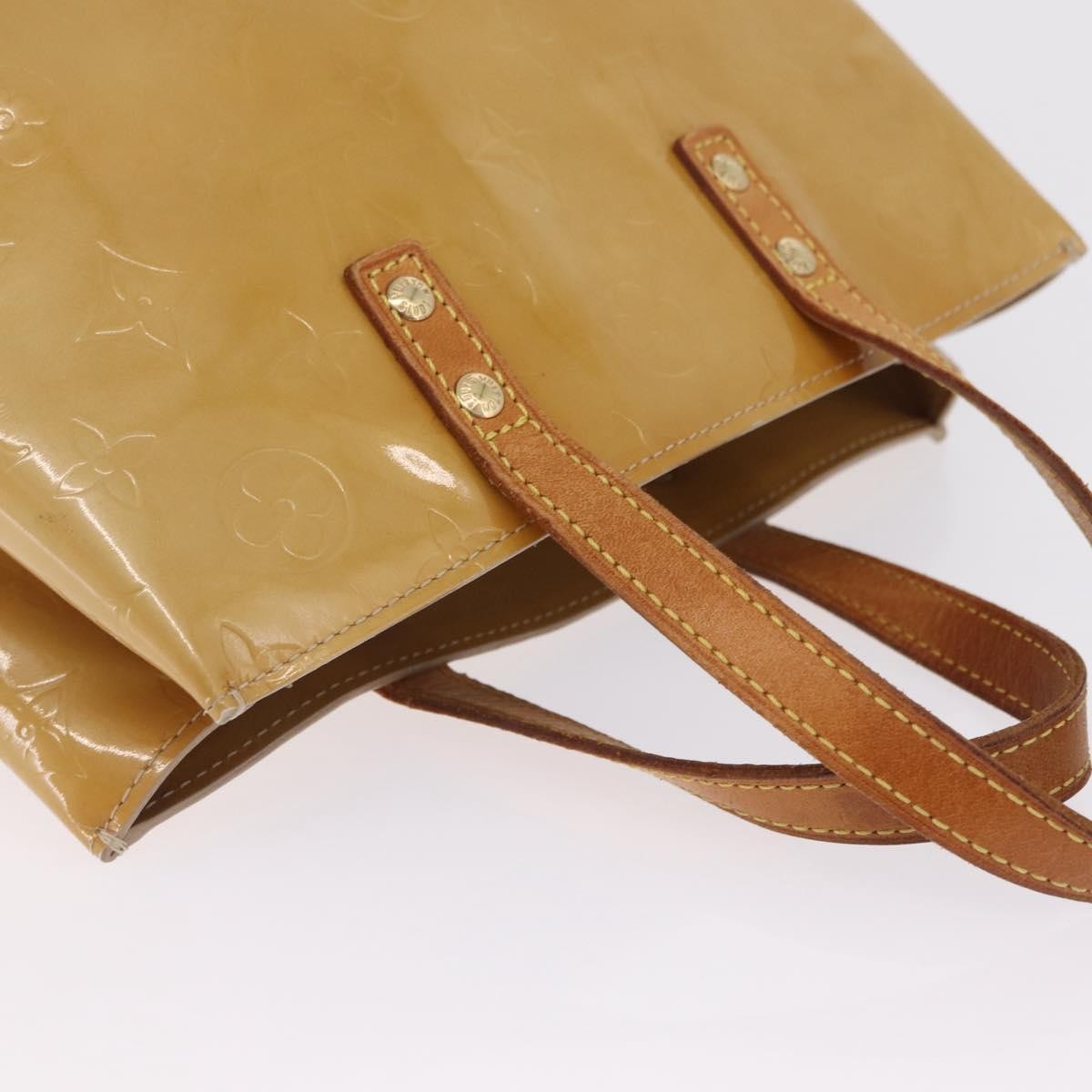 Louis Vuitton Reade Monogram Vernis Beige Patent_Leather Handbag (Pre-Owned)