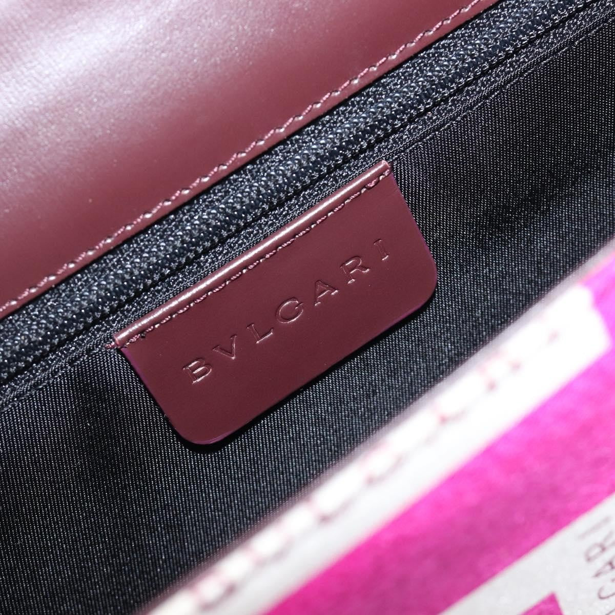 Bvlgari Clutch Canvas And Leather Pink Canvas Clutche & Pouche Bag (Pre-Owned)