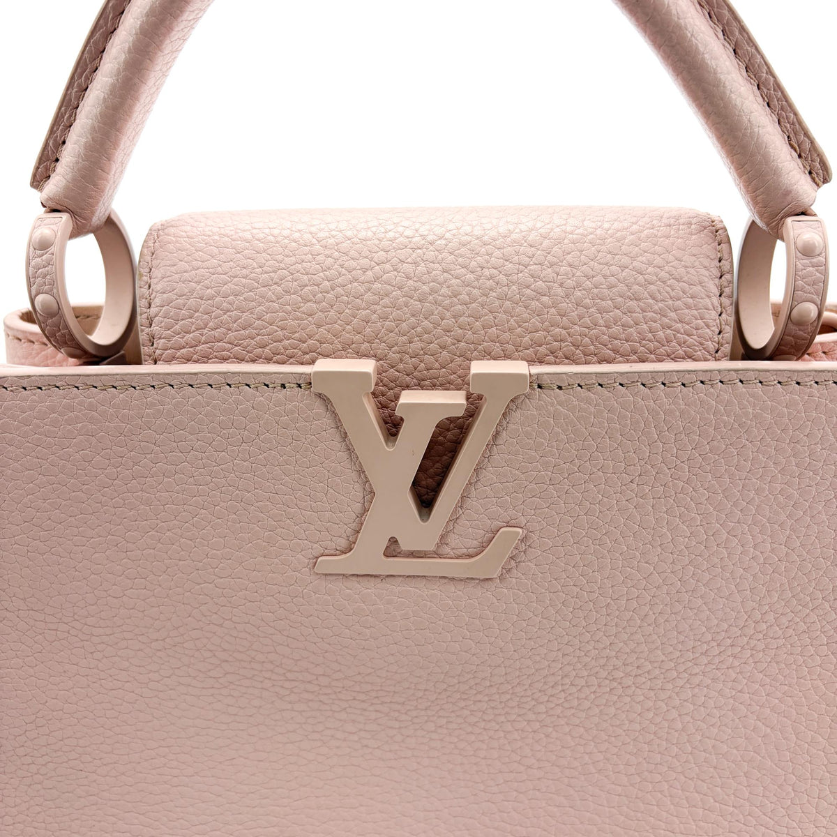 Louis Vuitton Flower Chain Capucines Leather Beige Leather Handbag (Pre-Owned)