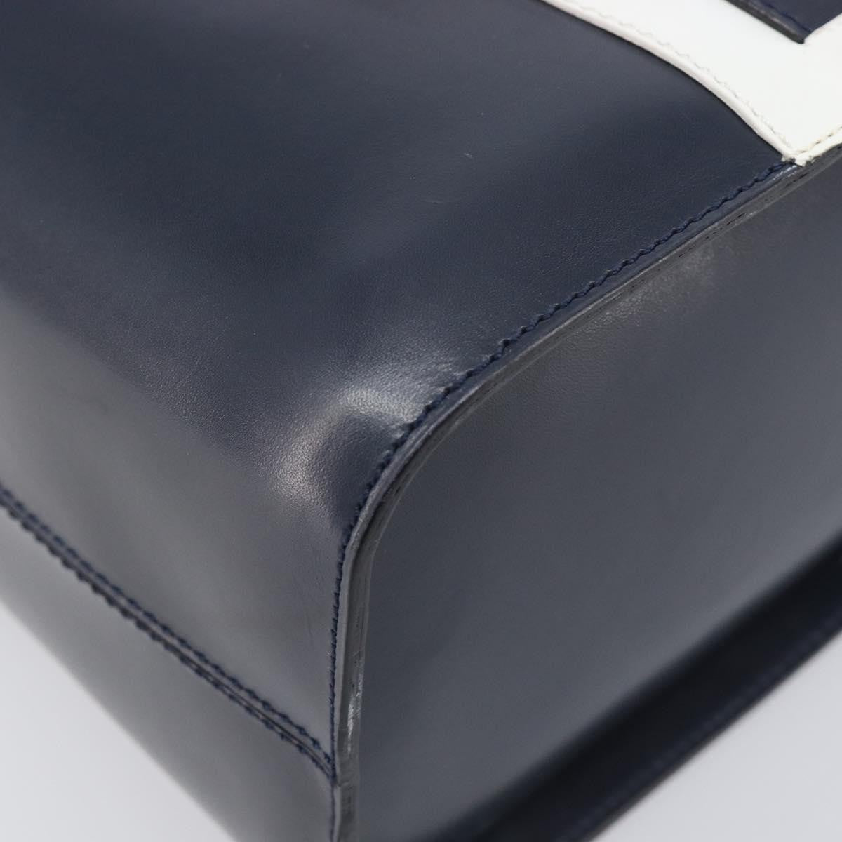 Celine Handbag Leather Navy Leather Handbag (Pre-Owned)