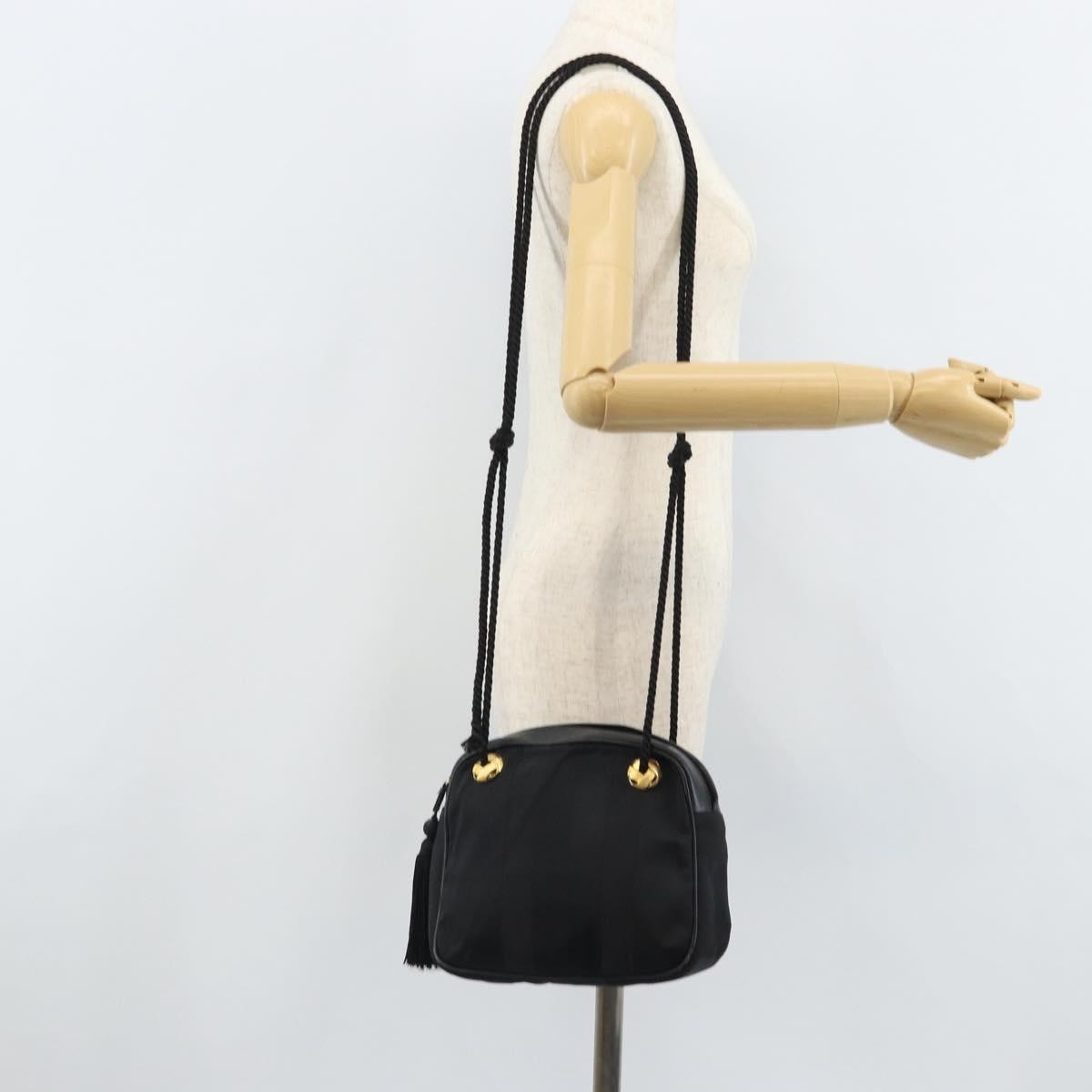 Salvatore Ferragamo Vintage Canvas Black Canvas Shoulder Bag Bag (Pre-Owned)