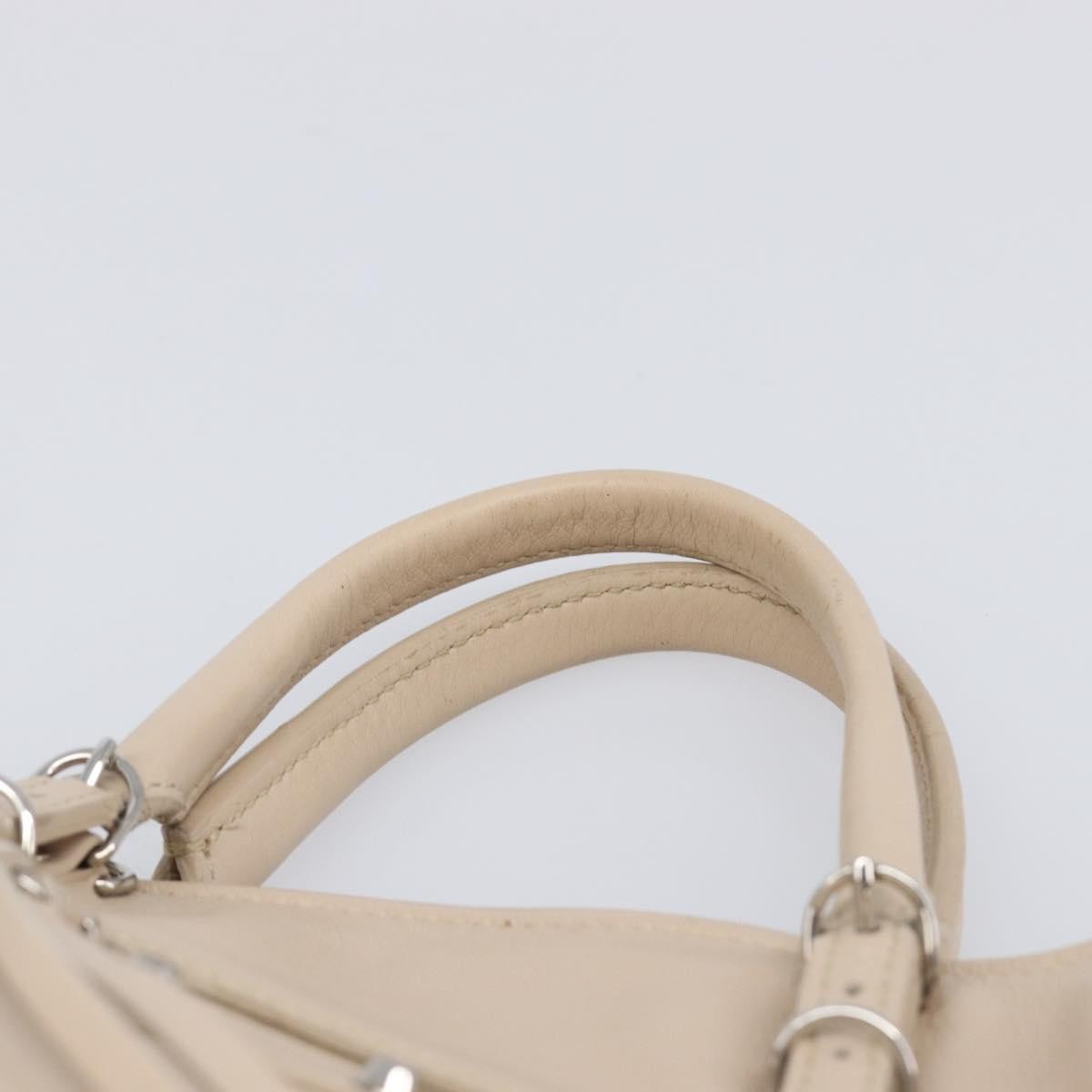 Balenciaga Papier A4 Zip Around Classic Studs Leather Gray Leather Handbag (Pre-Owned)