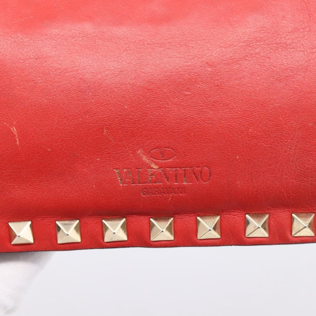 Valentino Garavani Rockstud Clutch Leather Black Leather Clutche & Pouche Bag (Pre-Owned)