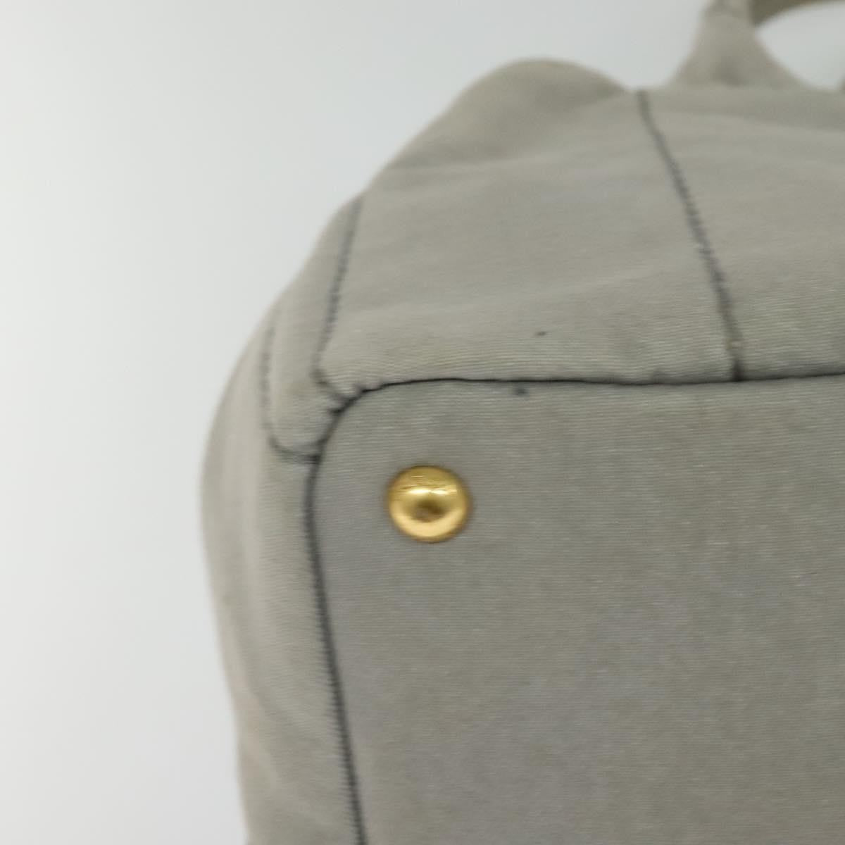 Prada Canapa Tote Canvas Gray Canvas Bag (Pre-Owned)