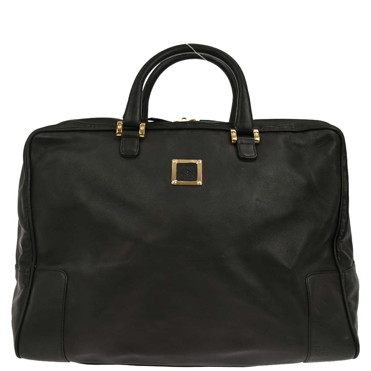 Loewe Amazona Leather Black Leather Travel Bag Bag (Pre-Owned)