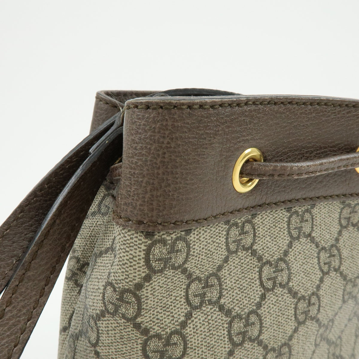 Gucci Ophidia Bucket Gg Coated Canvas Beige Canvas Handbag (Pre-Owned)
