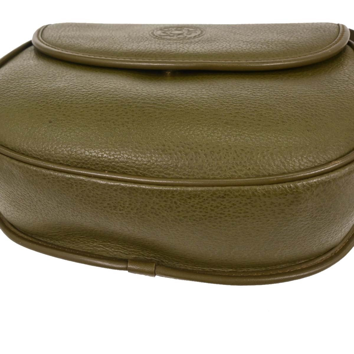 Gucci Vintage Leather Green Leather Handbag (Pre-Owned)