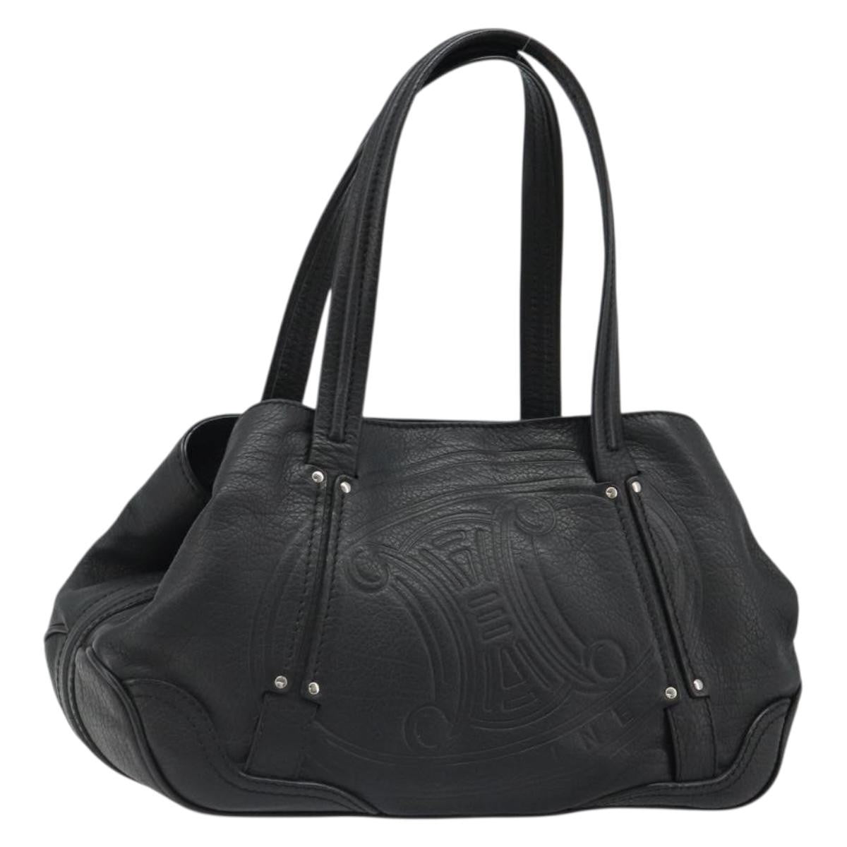 Celine Shoulder Leather Black Leather Shoulder Bag Bag (Pre-Owned)