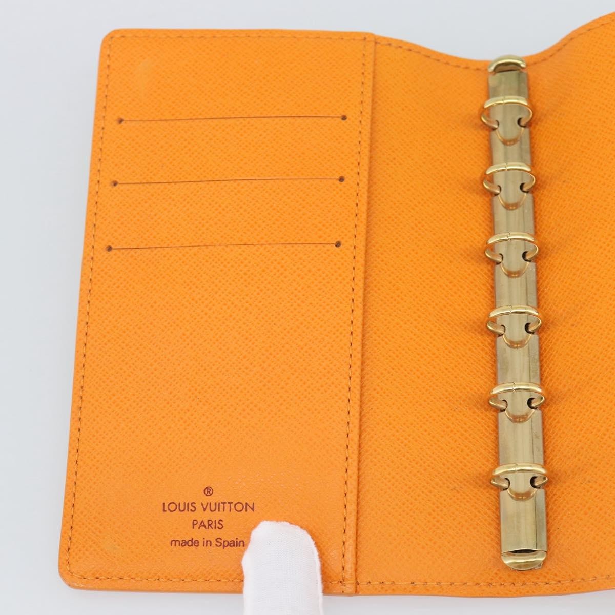 Louis Vuitton Agenda Cover Epi Orange Leather Clutche & Pouche Bag (Pre-Owned)