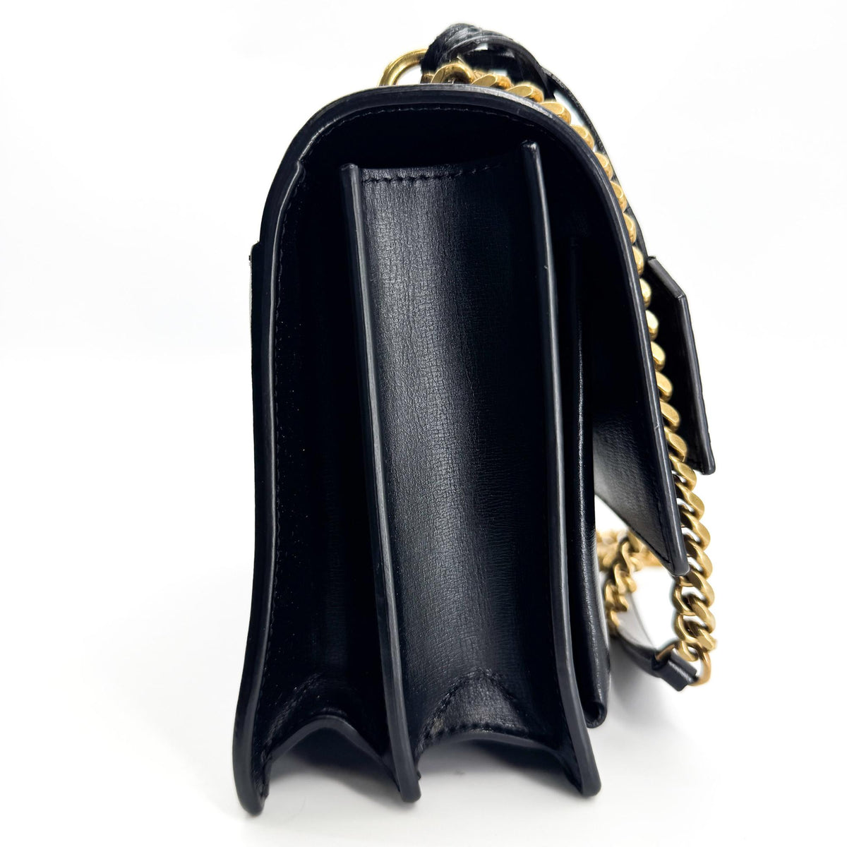 Saint Laurent Sunset Leather Black Calfskin Crossbody Bag Bag (Pre-Owned)
