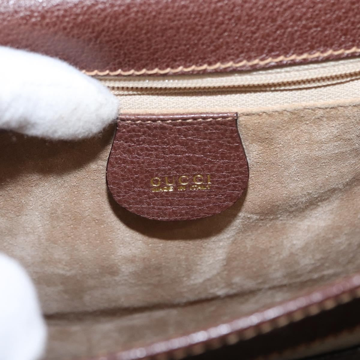 Gucci Vintage Leather Brown Leather Shoulder Bag Bag (Pre-Owned)