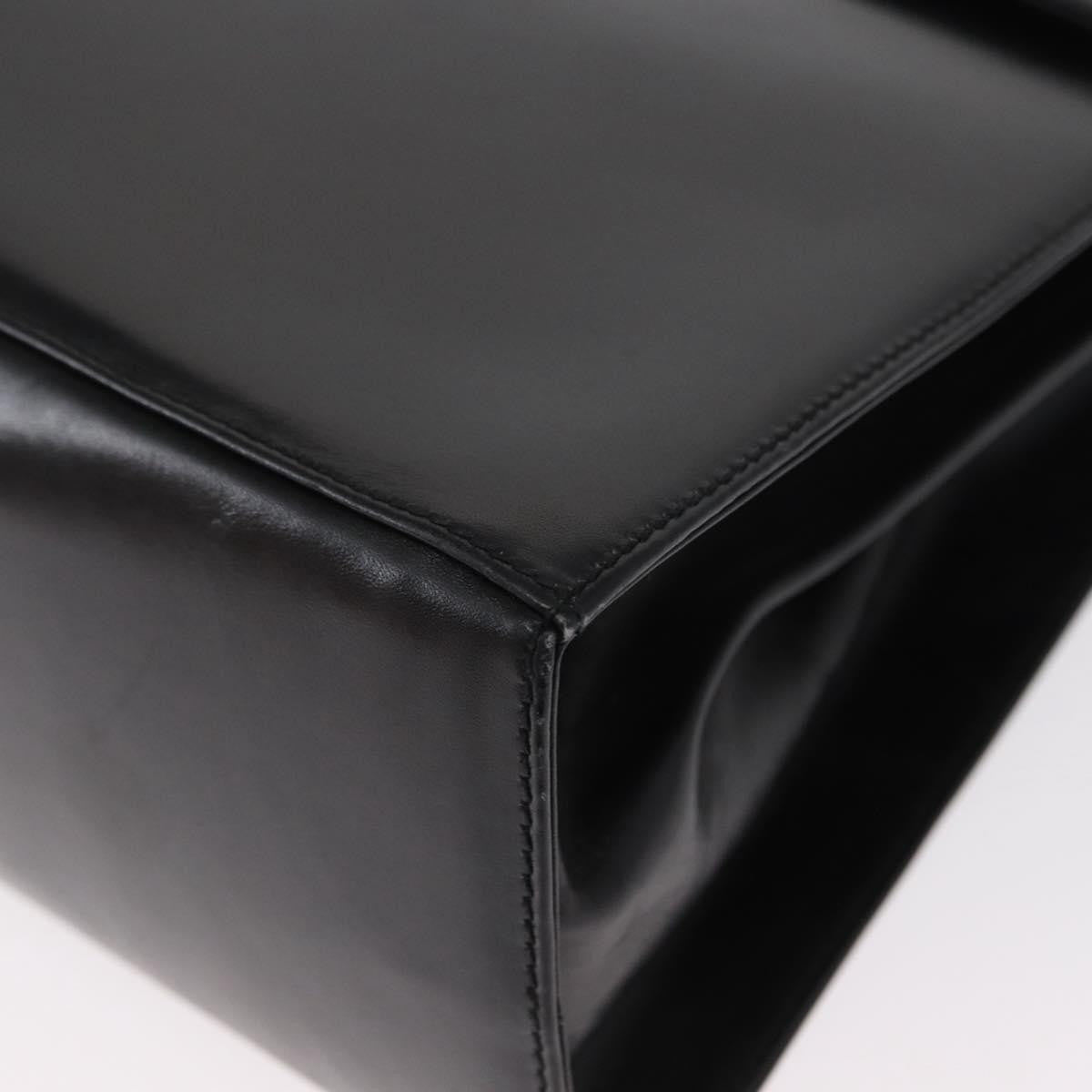 Salvatore Ferragamo Convertible Top Handle Leather Black Leather Handbag (Pre-Owned)