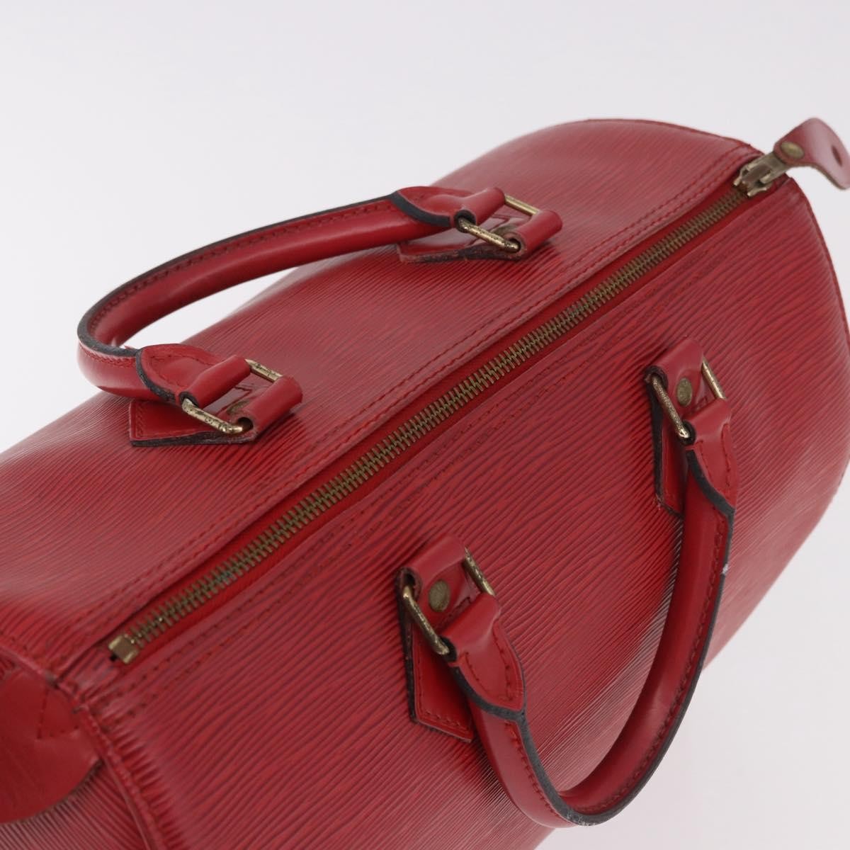 Louis Vuitton Speedy Epi Leather Red Leather Handbag (Pre-Owned)