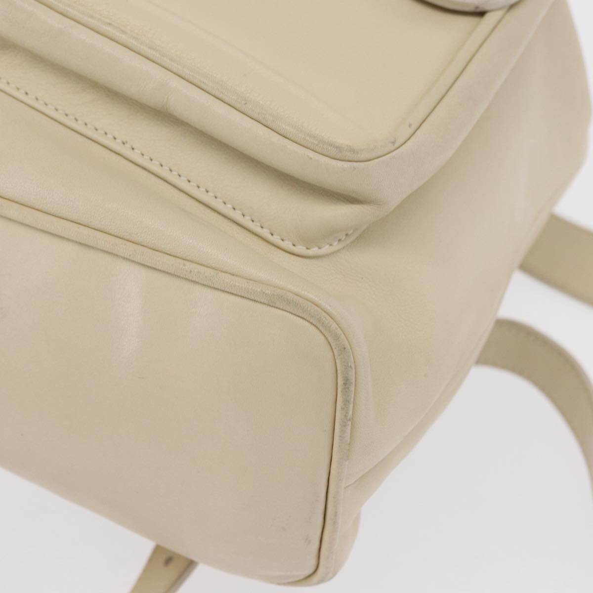 Gucci Vintage Bamboo Leather Gold Leather Backpack Bag (Pre-Owned)