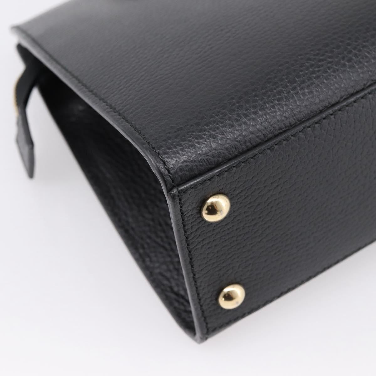 Gucci Soho Convertible Top Handle Satchel Leather Black Leather Handbag (Pre-Owned)