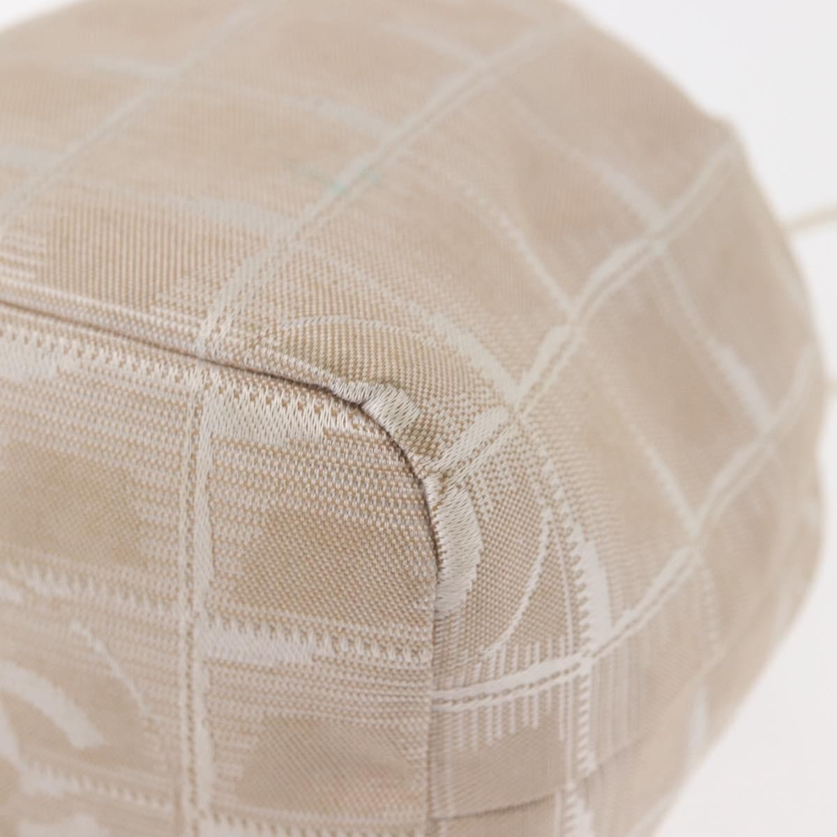 Chanel Travel Line Nylon Beige Nylon Backpack Bag (Pre-Owned)