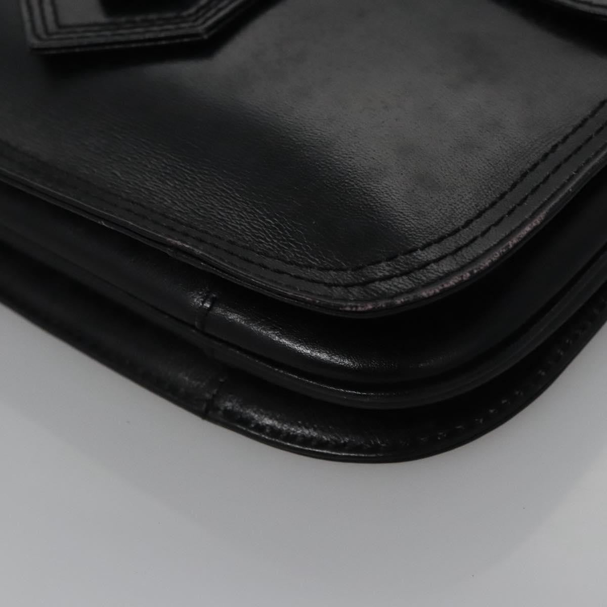Saint Laurent Vintage Leather Black Leather Handbag (Pre-Owned)