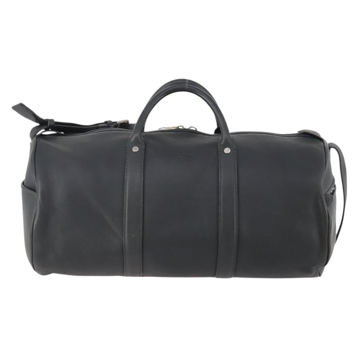 Louis Vuitton Aerogram Keepall Bandouliere Leather Black Leather Travel Bag Bag (Pre-Owned)