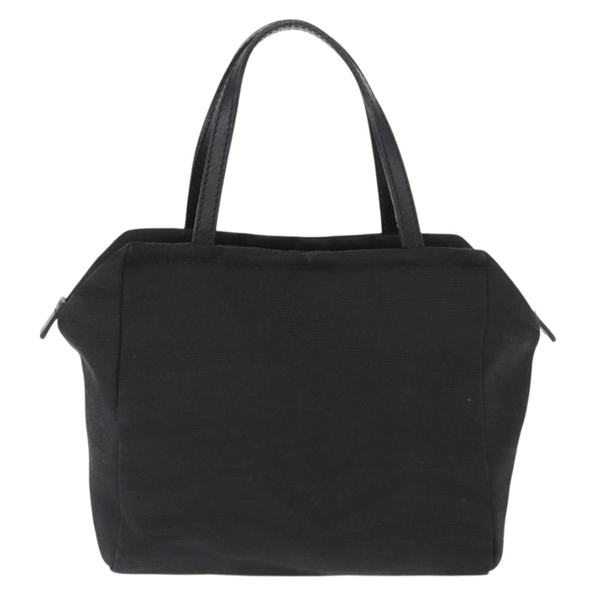 Fendi Vintage Canvas Black Canvas Handbag (Pre-Owned)
