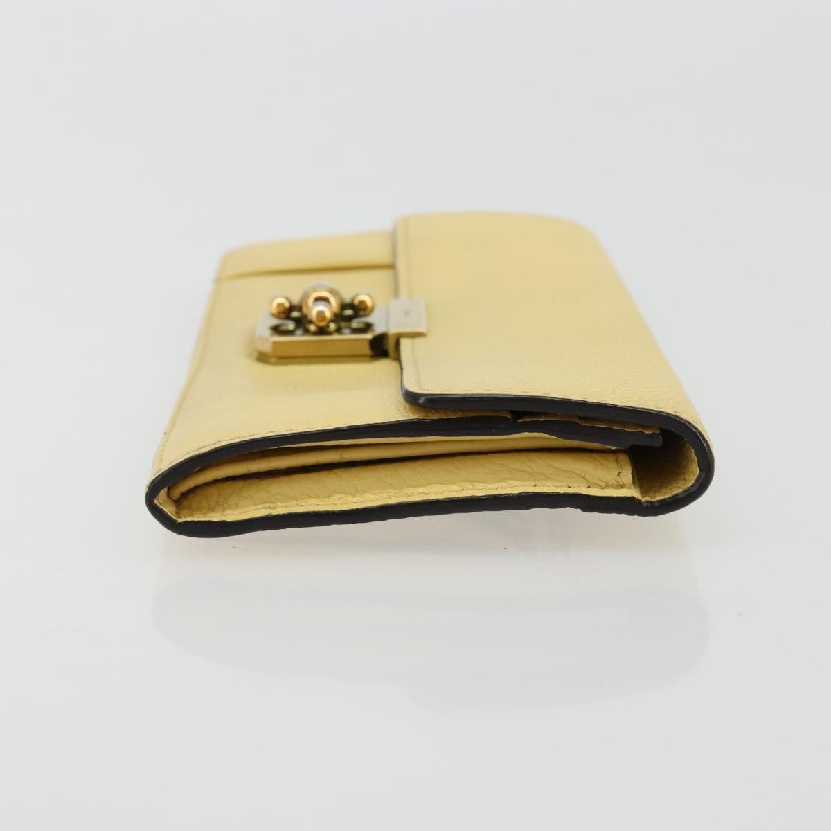 Chloe Marcie Continental Leather Yellow Leather Wallets Accessory (Pre-Owned)