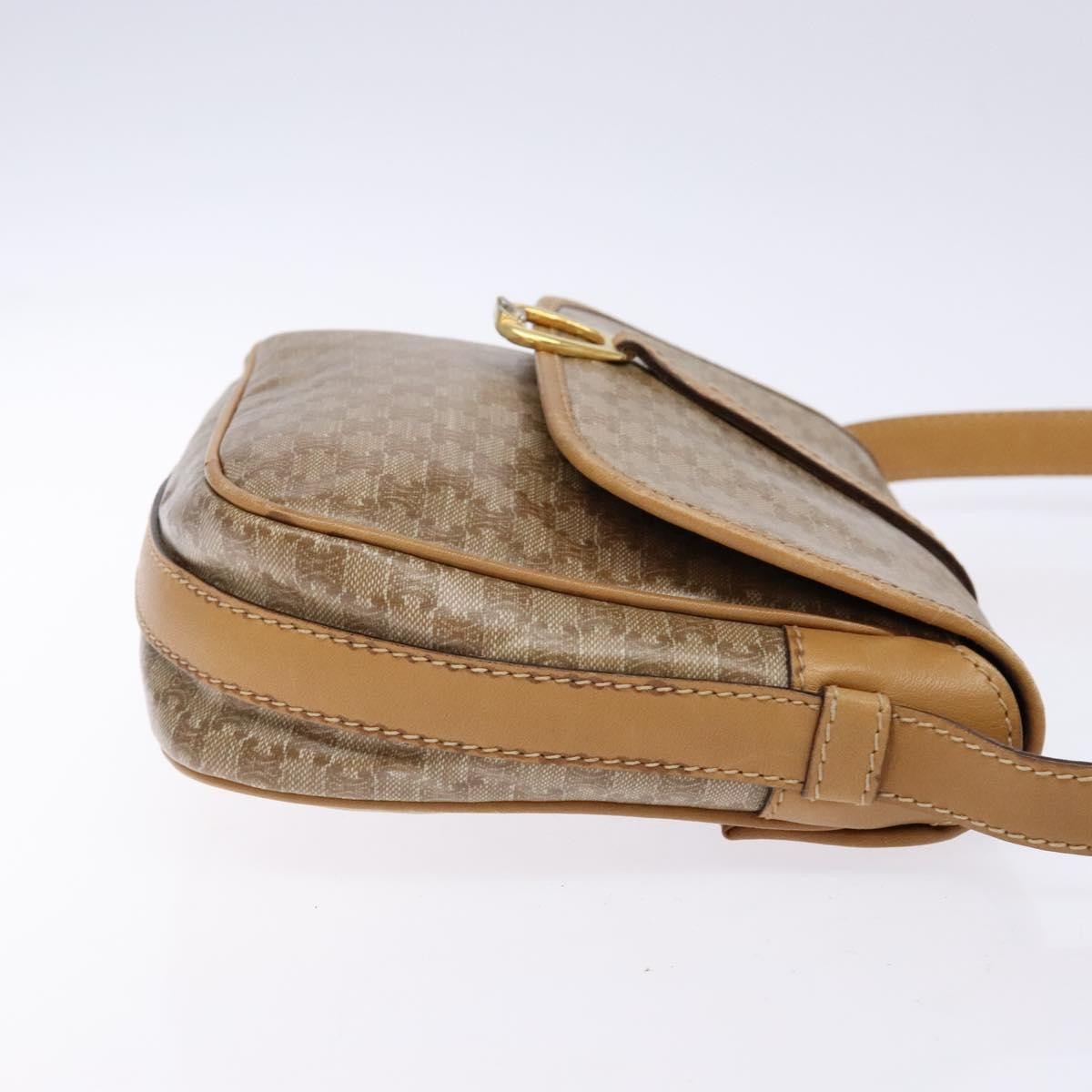 Celine Macadam Shoulder Pvc Leather Beige Canvas Bag (Pre-Owned)