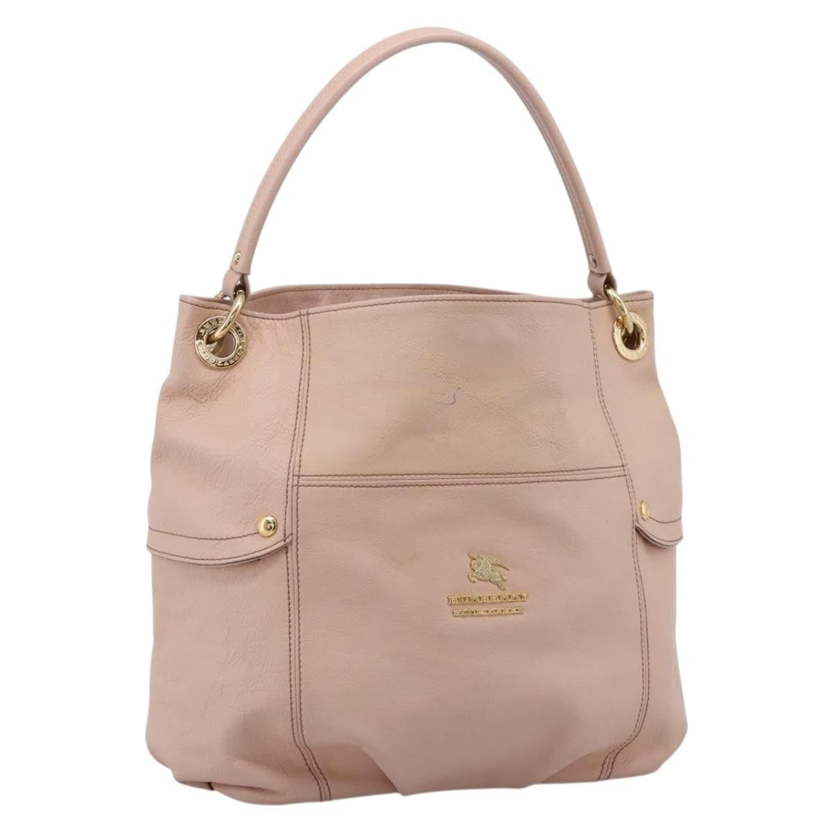 Burberry Blue Label Leather Pink Leather Shoulder Bag Bag (Pre-Owned)