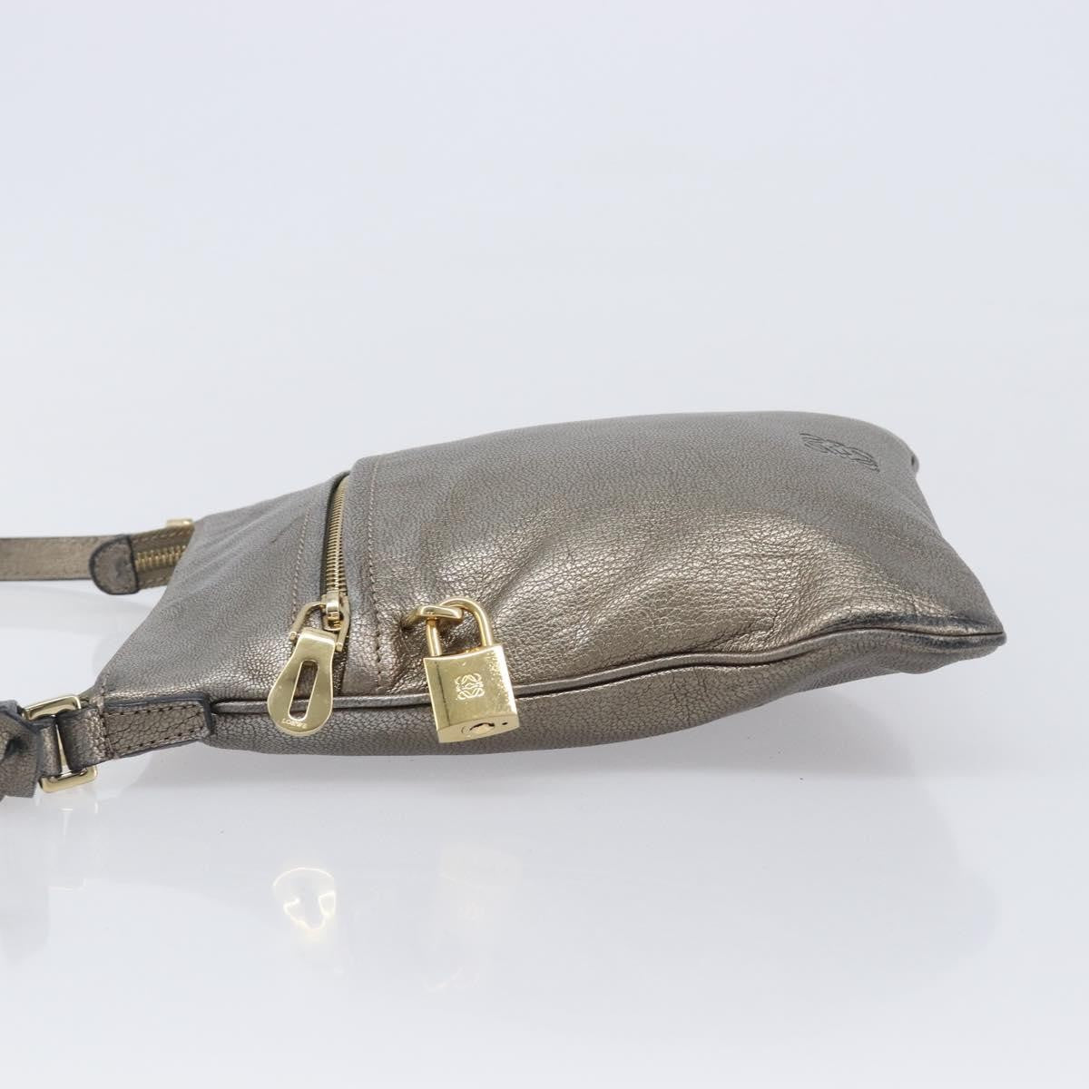 Loewe Front Pocket Leather Gold Leather Crossbody Bag Bag (Pre-Owned)