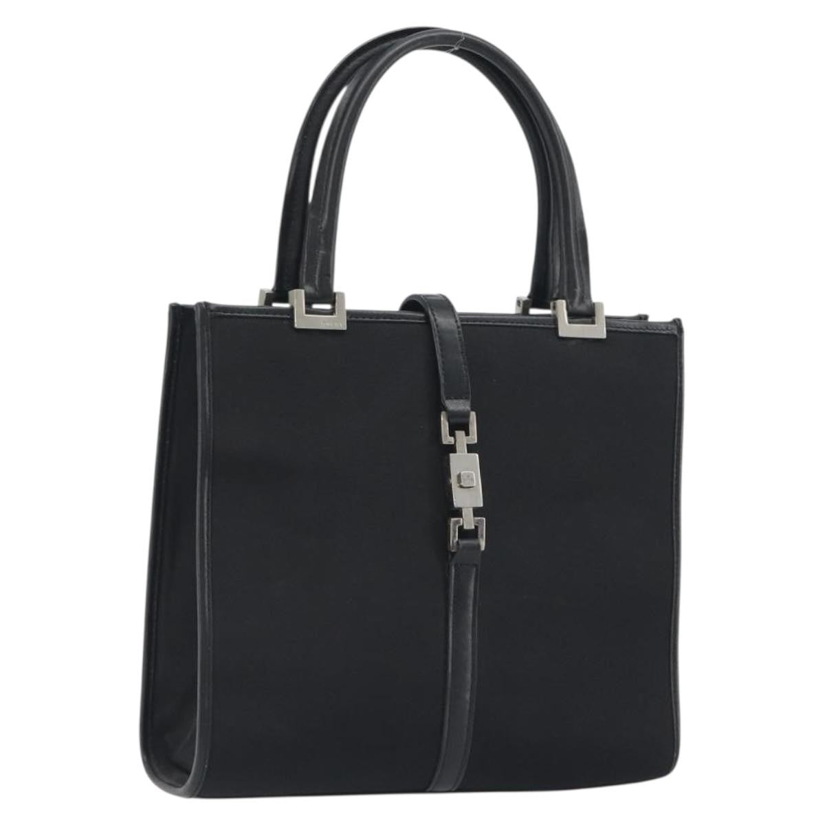 Gucci Jackie Gg Canvas Black Canvas Tote Bag Bag (Pre-Owned)