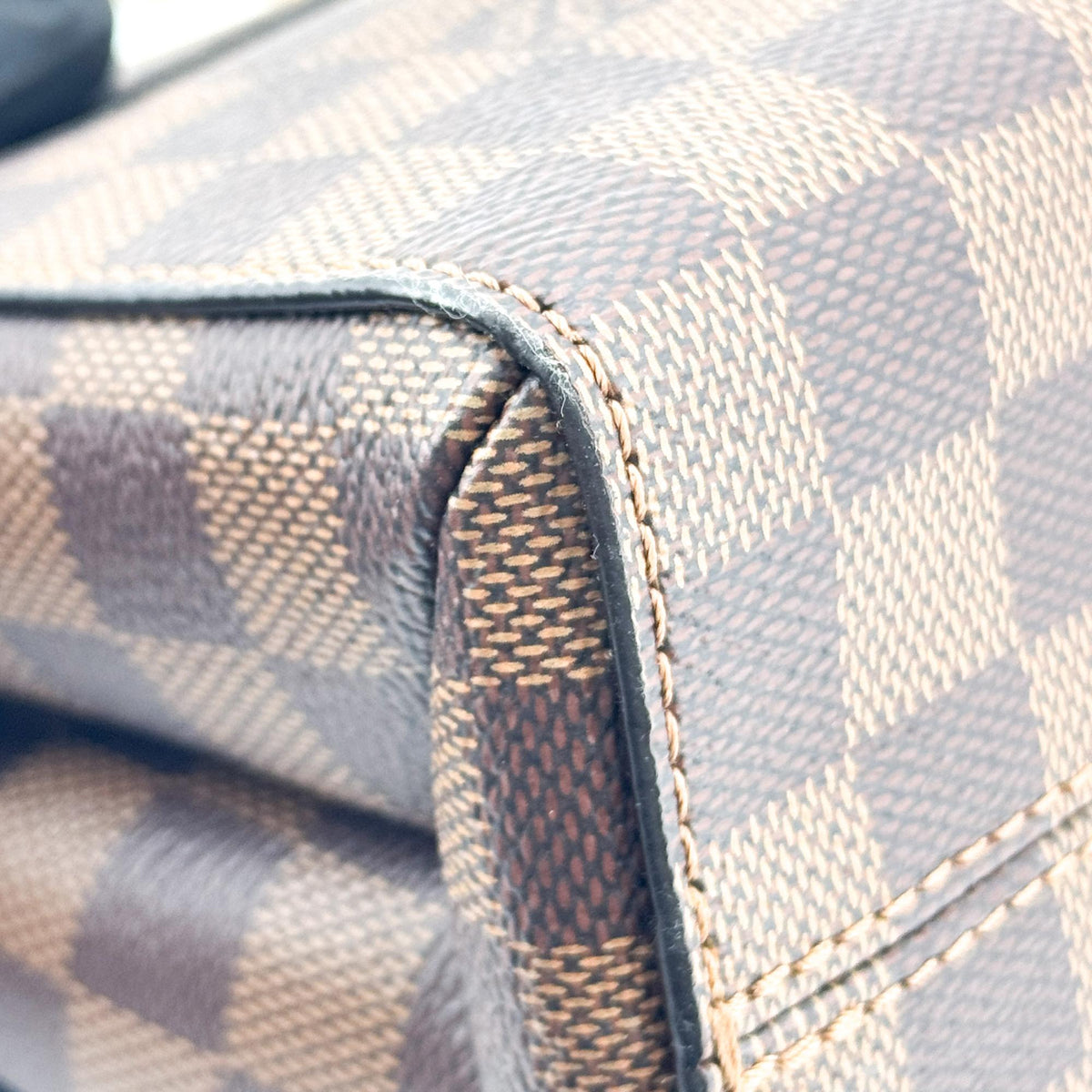 Louis Vuitton Vavin Damier With Leather Brown Canvas Tote Bag Bag (Pre-Owned)