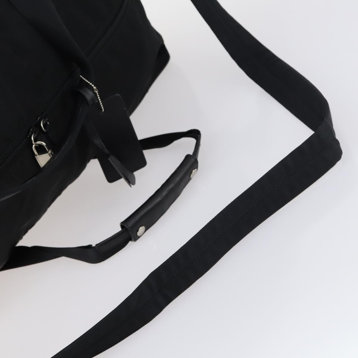Prada Boston Tessuto Black Nylon Handbag (Pre-Owned)