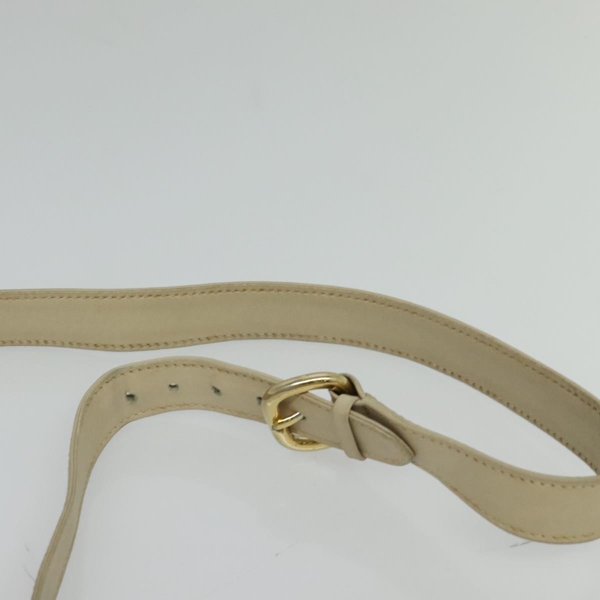 Gucci Vintage Flap Leather Beige Leather Shoulder Bag Bag (Pre-Owned)