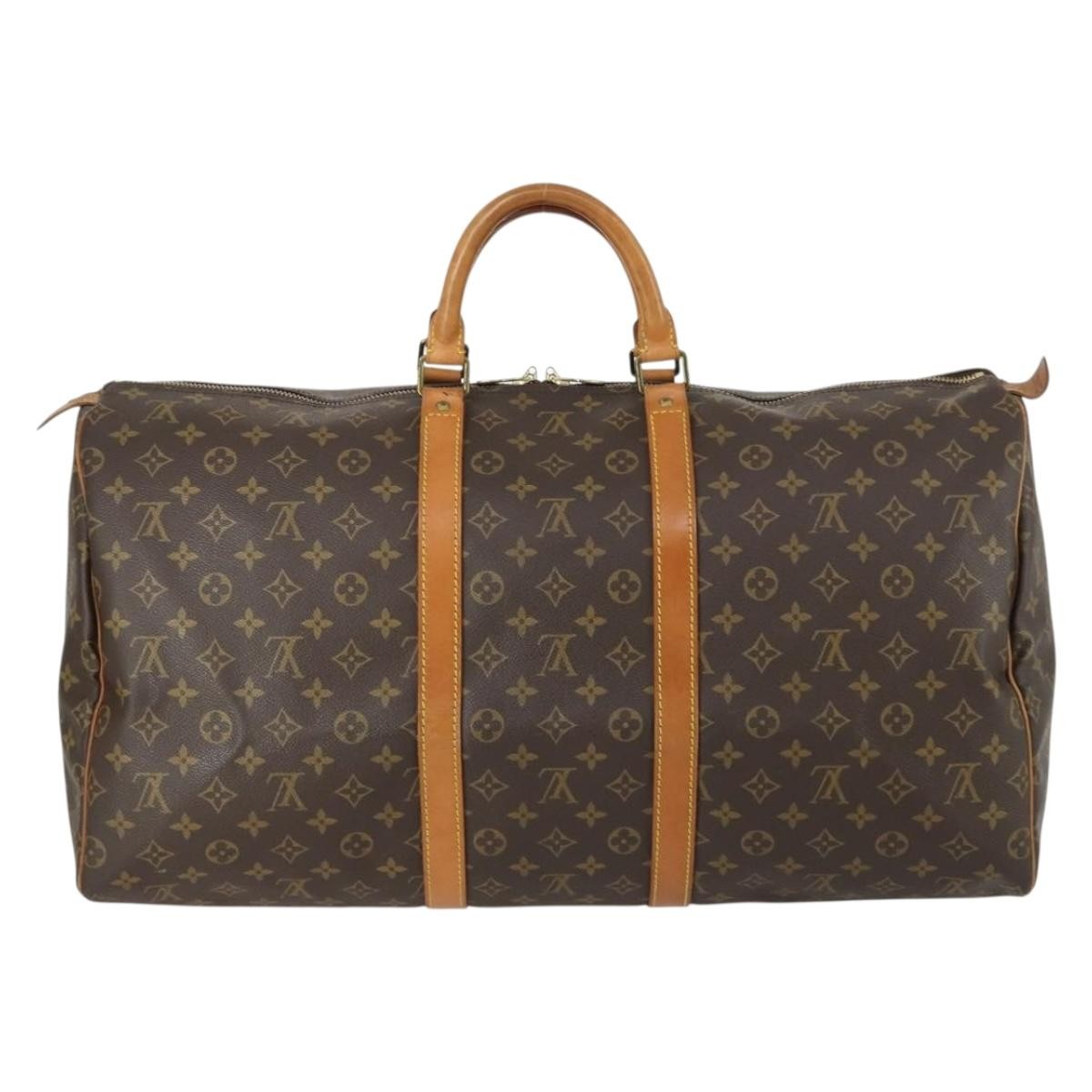 Louis Vuitton Keepall Monogram Canvas Brown Canvas Travel Bag Bag (Pre-Owned)