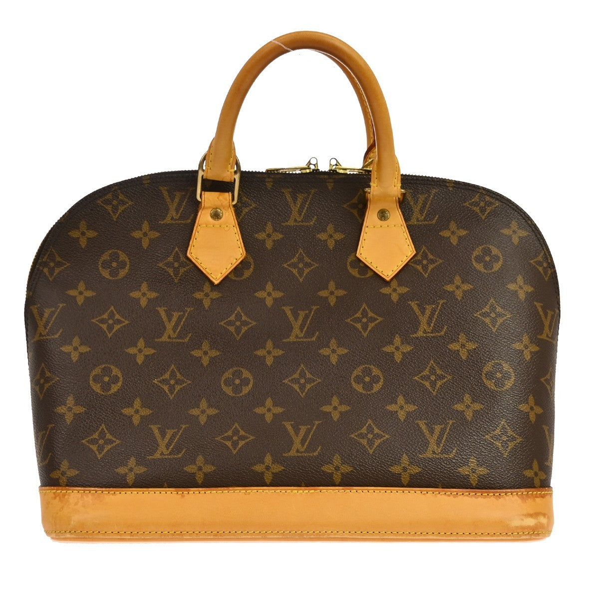 Louis Vuitton Alma Handbag Monogram Canvas Brown Canvas Handbag (Pre-Owned)