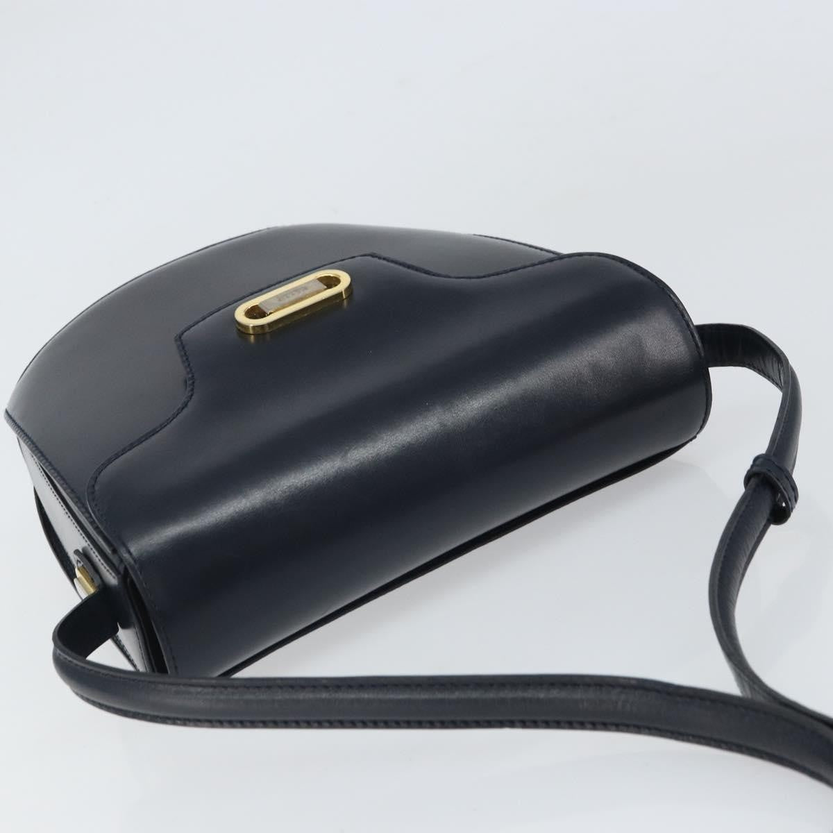Bally Vintage Leather Black Leather Shoulder Bag Bag (Pre-Owned)