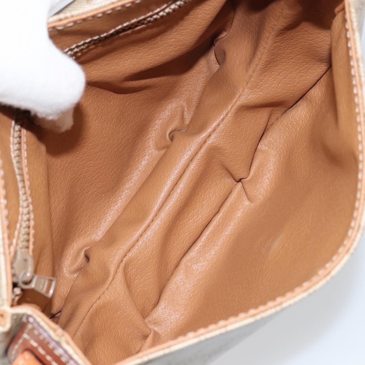 Celine Macadam Shoulder Pvc Leather Beige Pvc Shoulder Bag Bag (Pre-Owned)