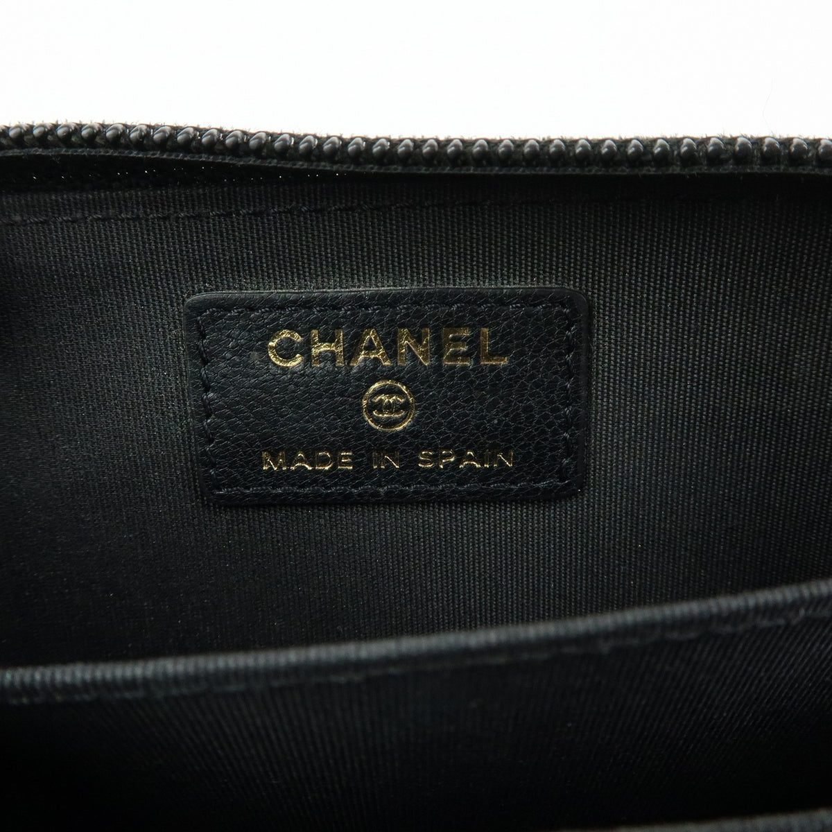Chanel Timeless Cc Zipped Calfskin Black Leather Wallets Accessory (Pre-Owned)