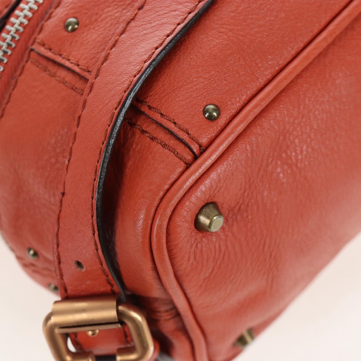 Chloe Paddington Leather Orange Leather Tote Bag Bag (Pre-Owned)