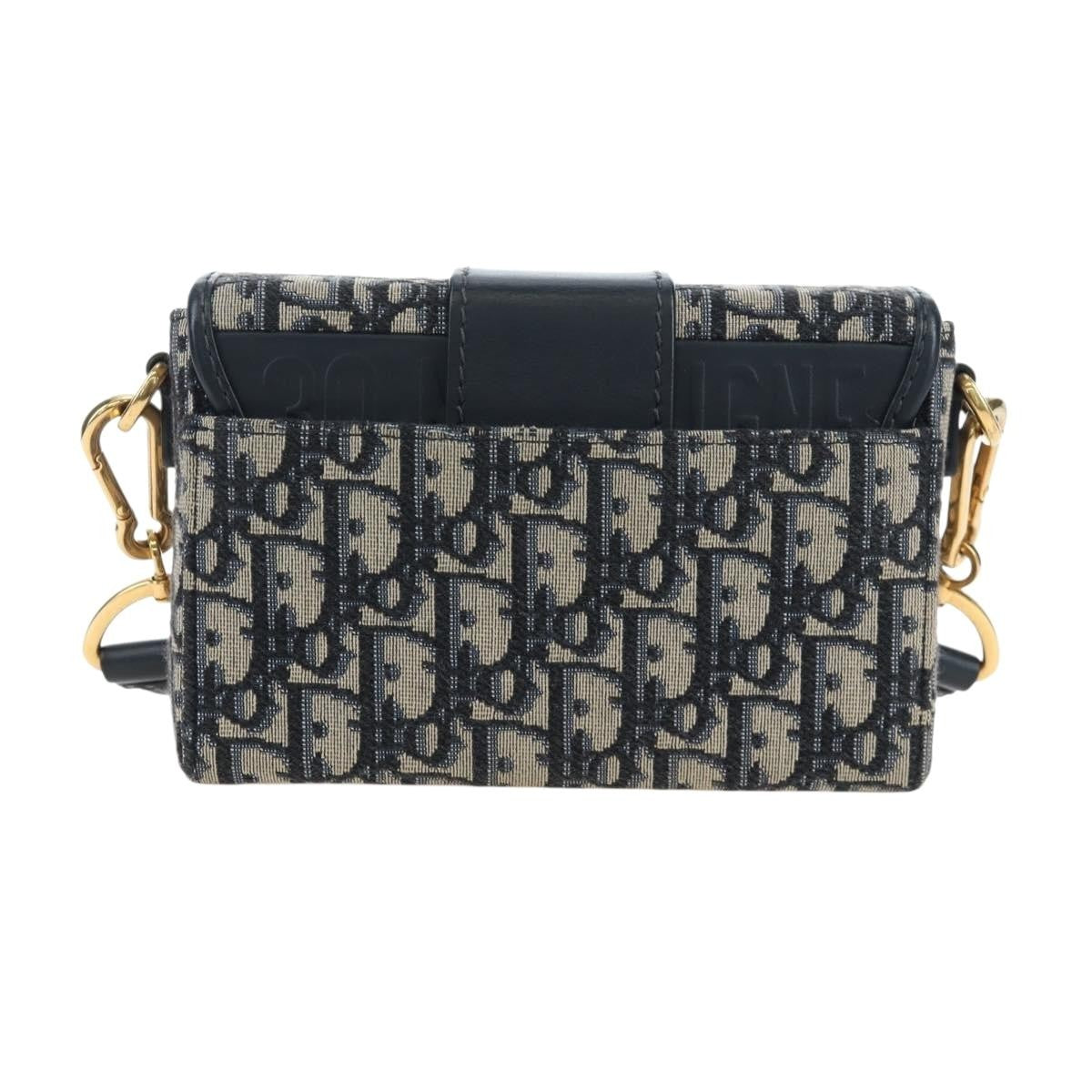Christian Dior 30 Montaigne Box Oblique Canvas Navy Canvas Handbag (Pre-Owned)