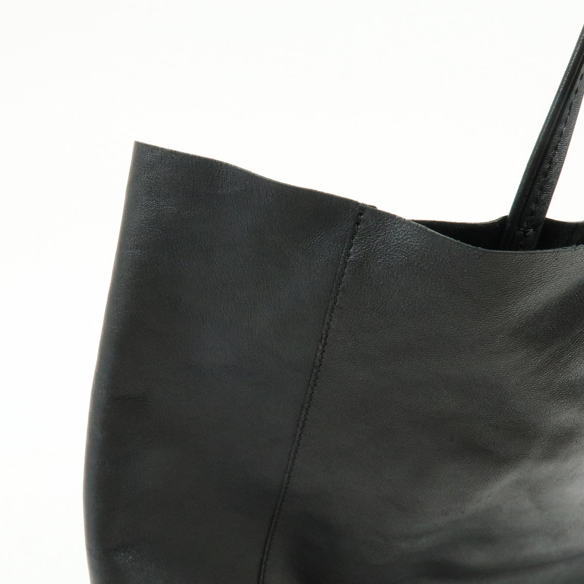 Celine Vertical Cabas Leather Black Leather Tote Bag Bag (Pre-Owned)