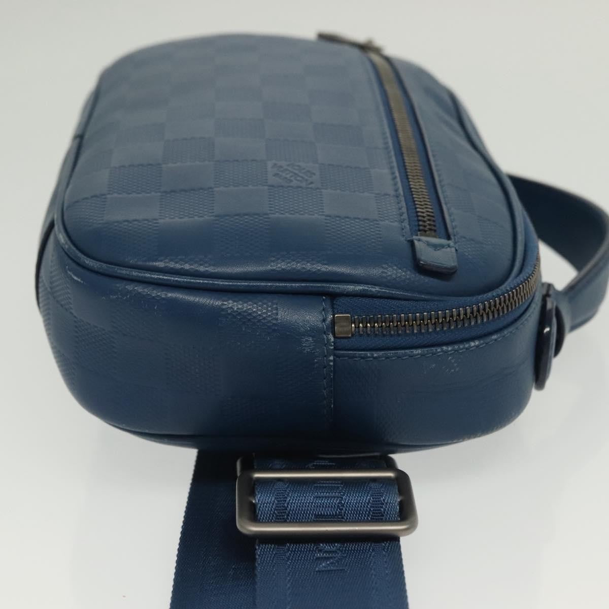 Louis Vuitton Ambler Damier Infini Leather Blue Leather Shoulder Bag Bag (Pre-Owned)