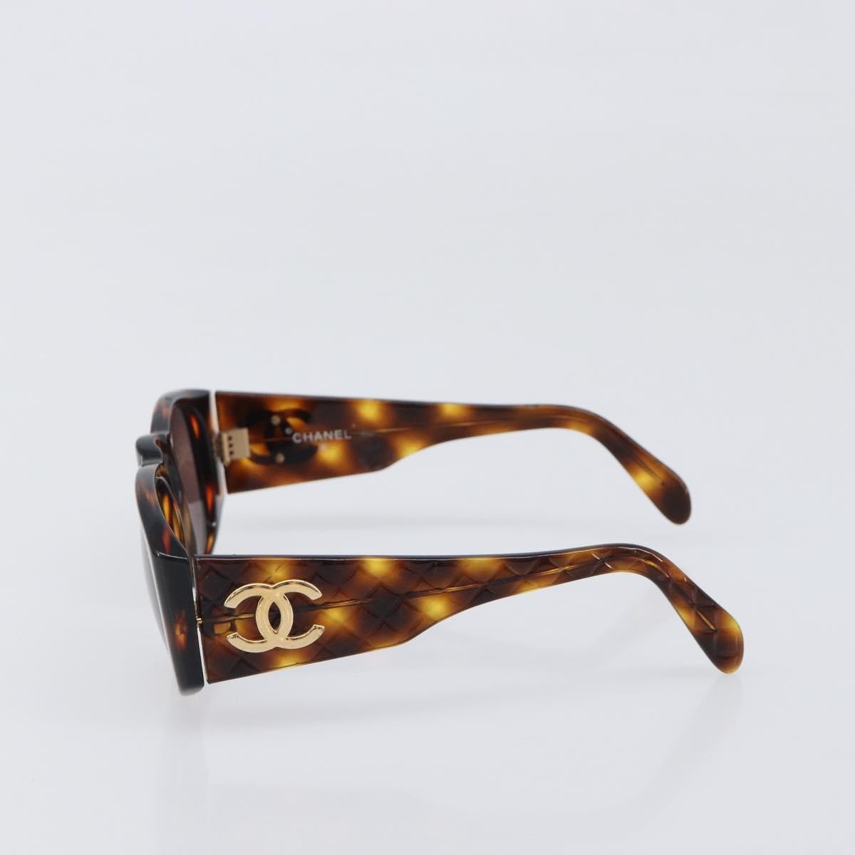Chanel Logo Cc Plastic Brown Plastic Sunglasse Accessory (Pre-Owned)