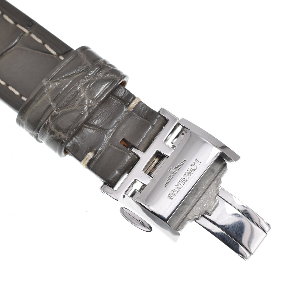 Longines Elegant Collection Automatic Stainless Steel And Alligator Watch (Pre-Owned)