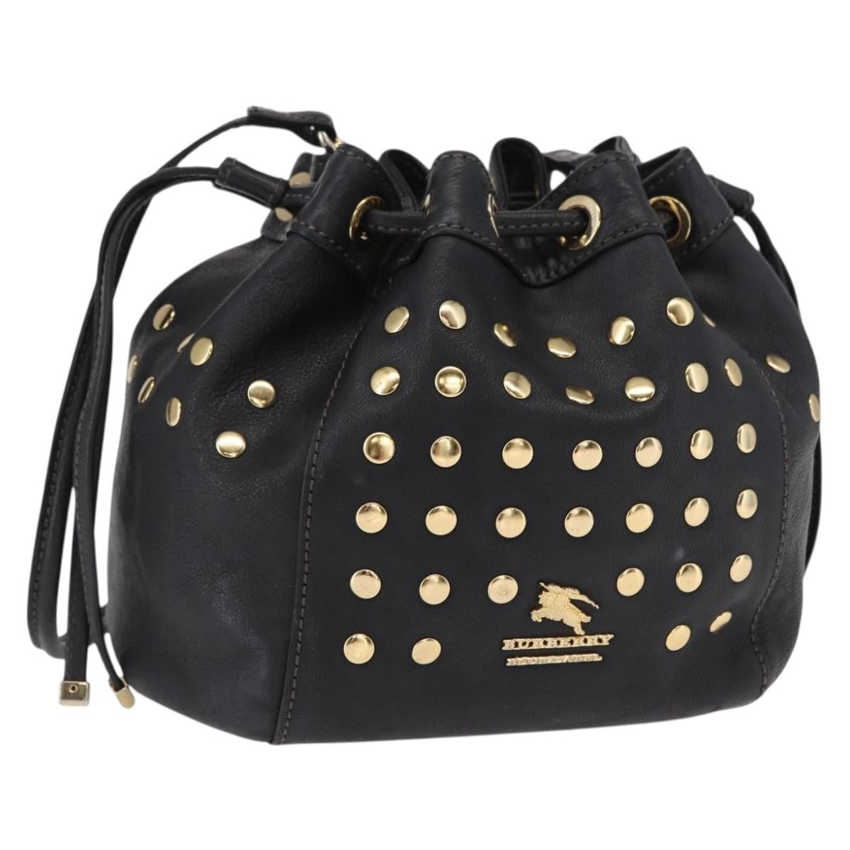 Burberry Blue Label Leather Black Leather Shoulder Bag Bag (Pre-Owned)