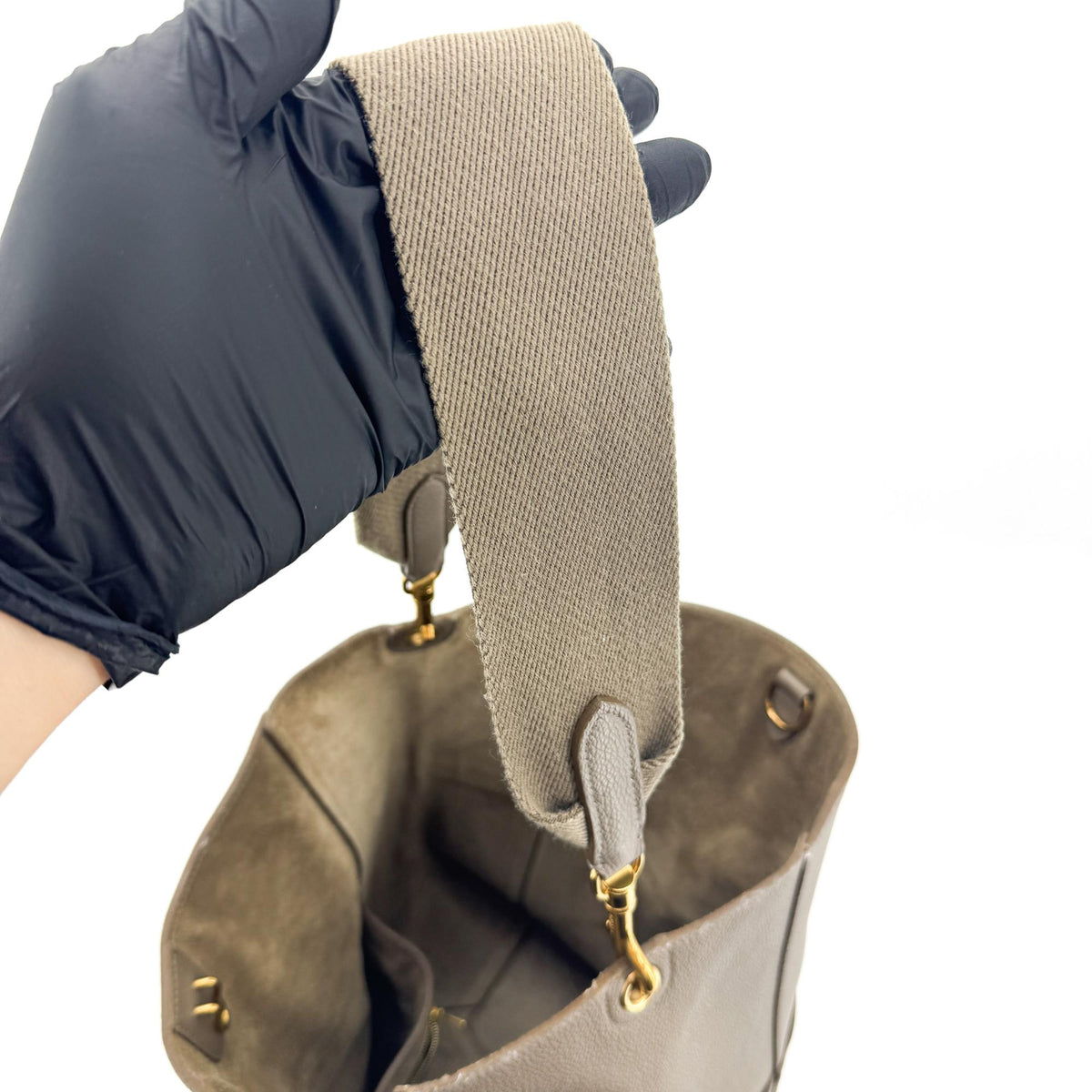 Celine Sangle Seau Goatskin Brown Leather Shoulder Bag Bag (Pre-Owned)